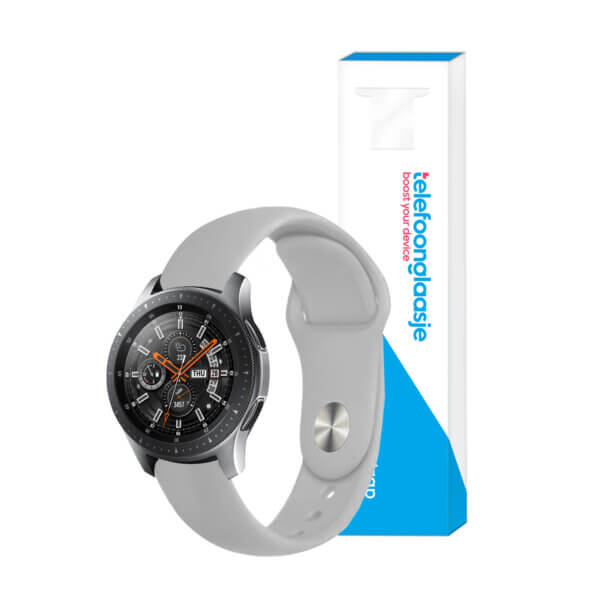 Siliconen smartwatch bandje - Grijs 20mm