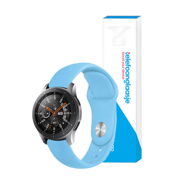Siliconen smartwatch bandje - Lichtblauw 20mm