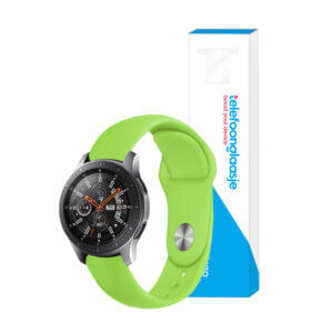 Siliconen smartwatch bandje - Lichtgroen 22mm