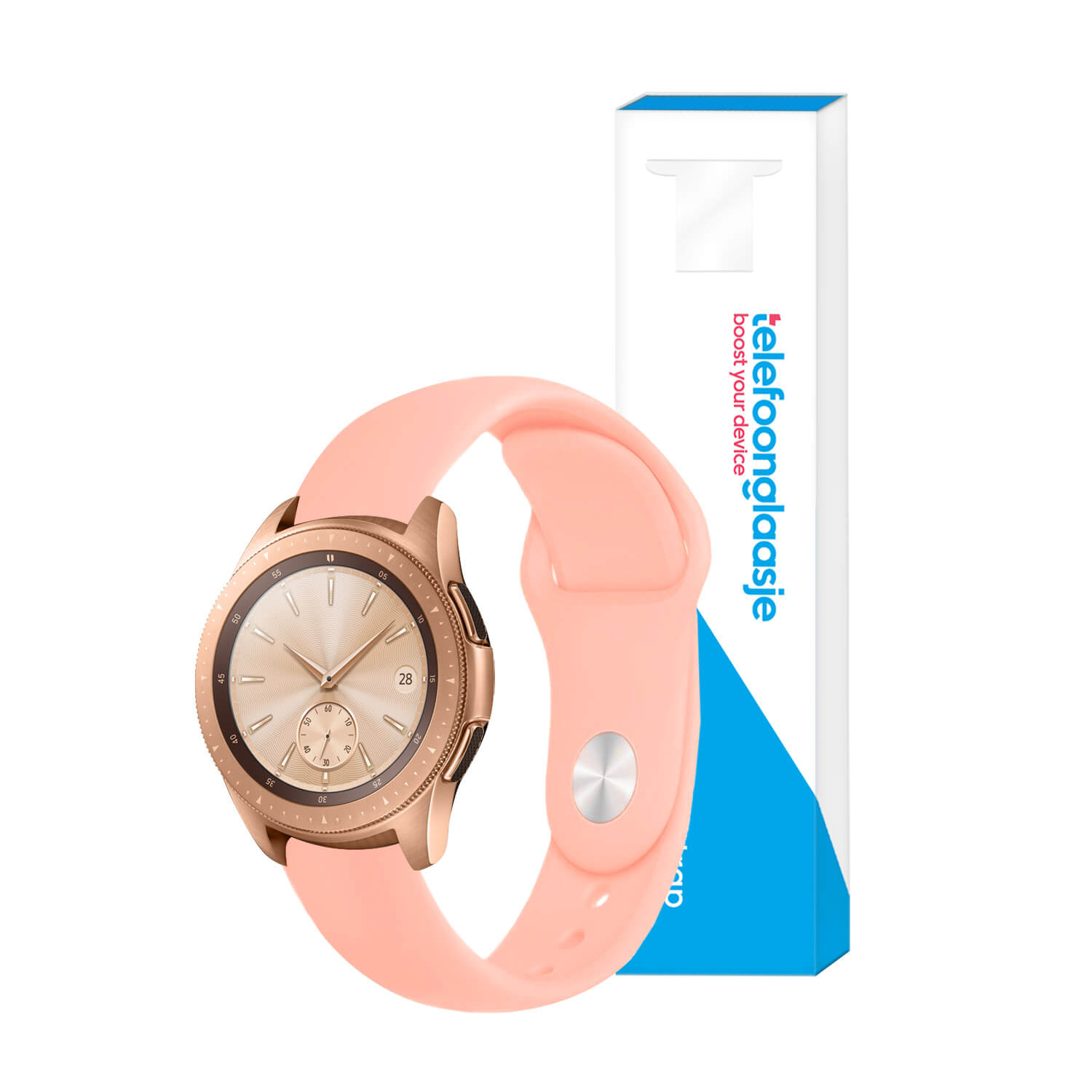 Siliconen smartwatch bandje – Roze 22mm - Universeel