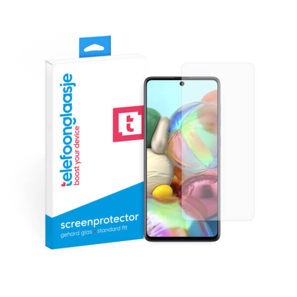 Samsung Galaxy A71 screenprotector met verpakking