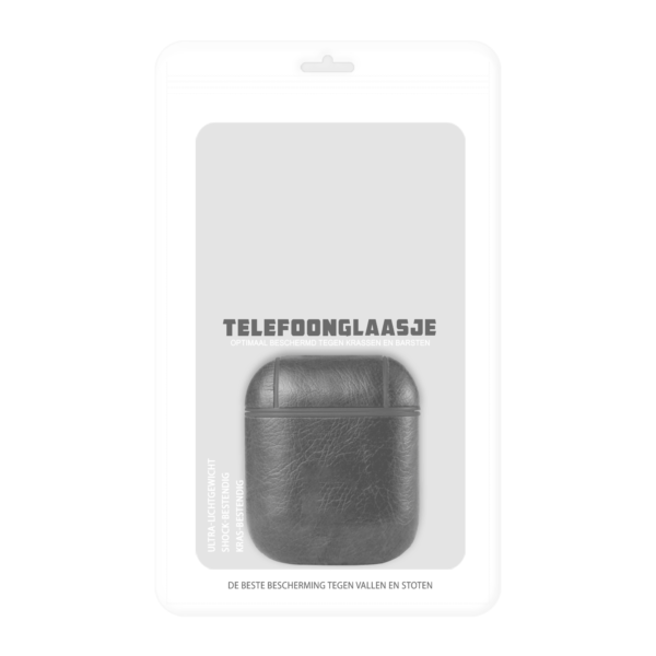 Apple AirPods case PU leder zwart sealbag