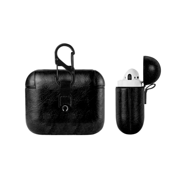 Apple AirPods Pro case PU Leder zwart zijkant