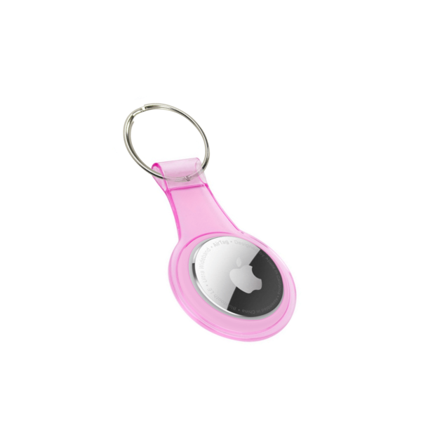 Apple AirTag sleutelhanger - Roze (Clear)