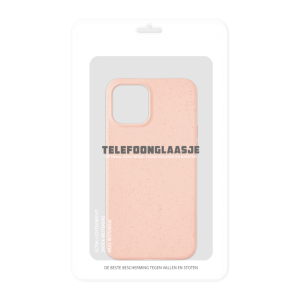 iPhone 12 Mini Bio Hoesje Roze in verpakking