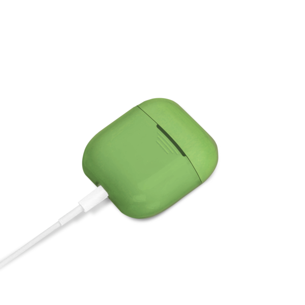 Apple AirPods case Siliconen Groen - Aangesloten