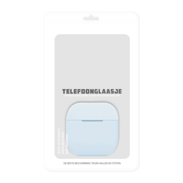 Apple AirPods case Siliconen Lichtblauw - Sealbag