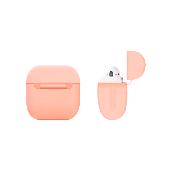 Apple AirPods case Siliconen Roze - Achterkant