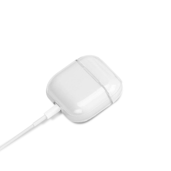 Apple AirPods case Transparant - Aangesloten