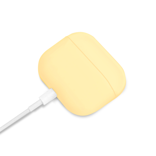 Apple AirPods Pro case Siliconen Geel - Aangesloten