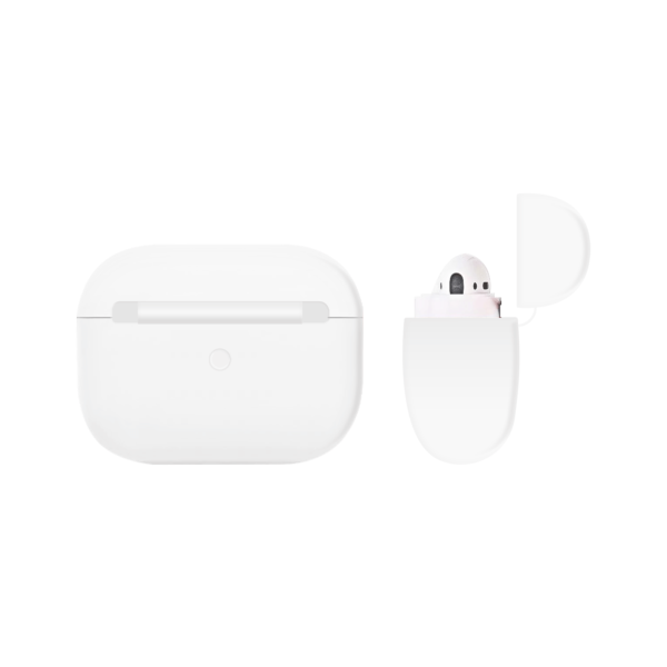 Apple AirPods Pro case Siliconen Wit - Achterkant