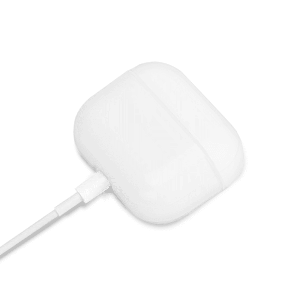 Apple AirPods Pro case Siliconen Clear Wit - Aangesloten