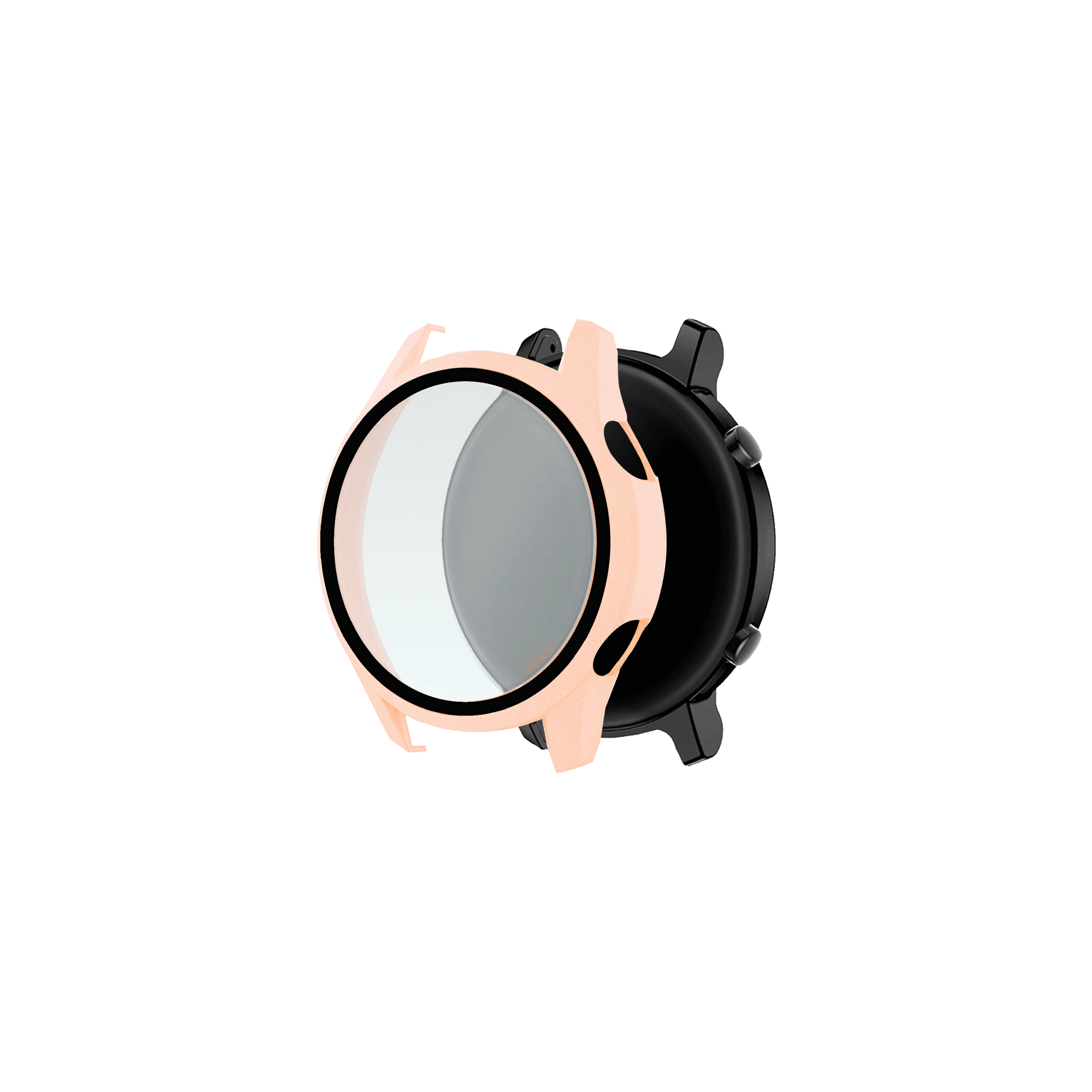 Huawei Watch GT2 42mm Hoesje met Screenprotector gehard glas - Roze