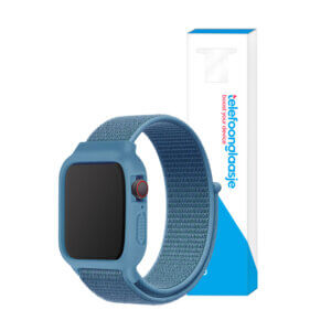 Apple Watch 1/2/3 Strap met Case - 38mm - Blauw