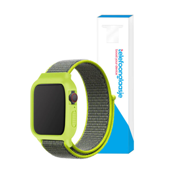 Apple Watch 1/2/3 Strap met Case - 38mm - Neon Groen