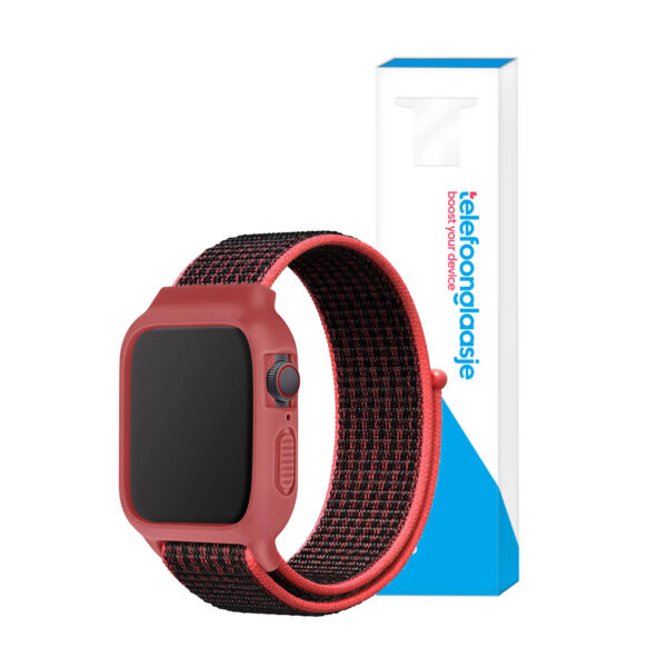 Apple Watch 1/2/3 Strap met Case - 42mm - Rood