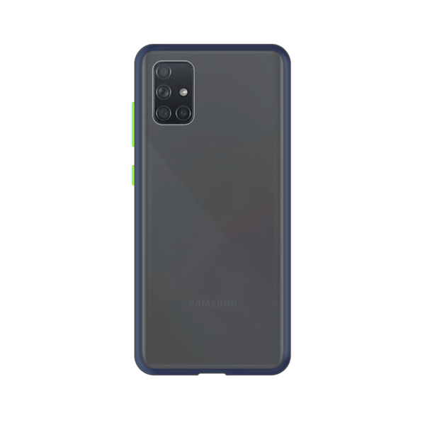 Samsung Galaxy A51 case - Blauw/Transparant