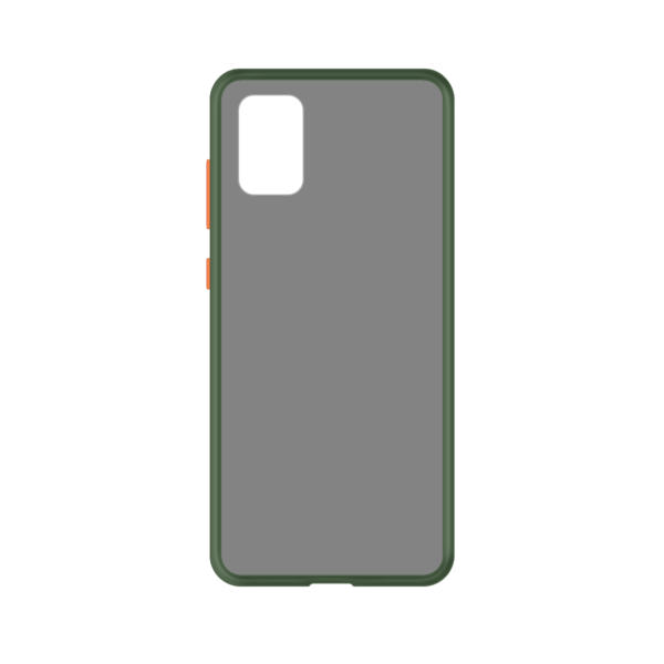 Samsung Galaxy A51 case - Groen/Transparant - Enkel