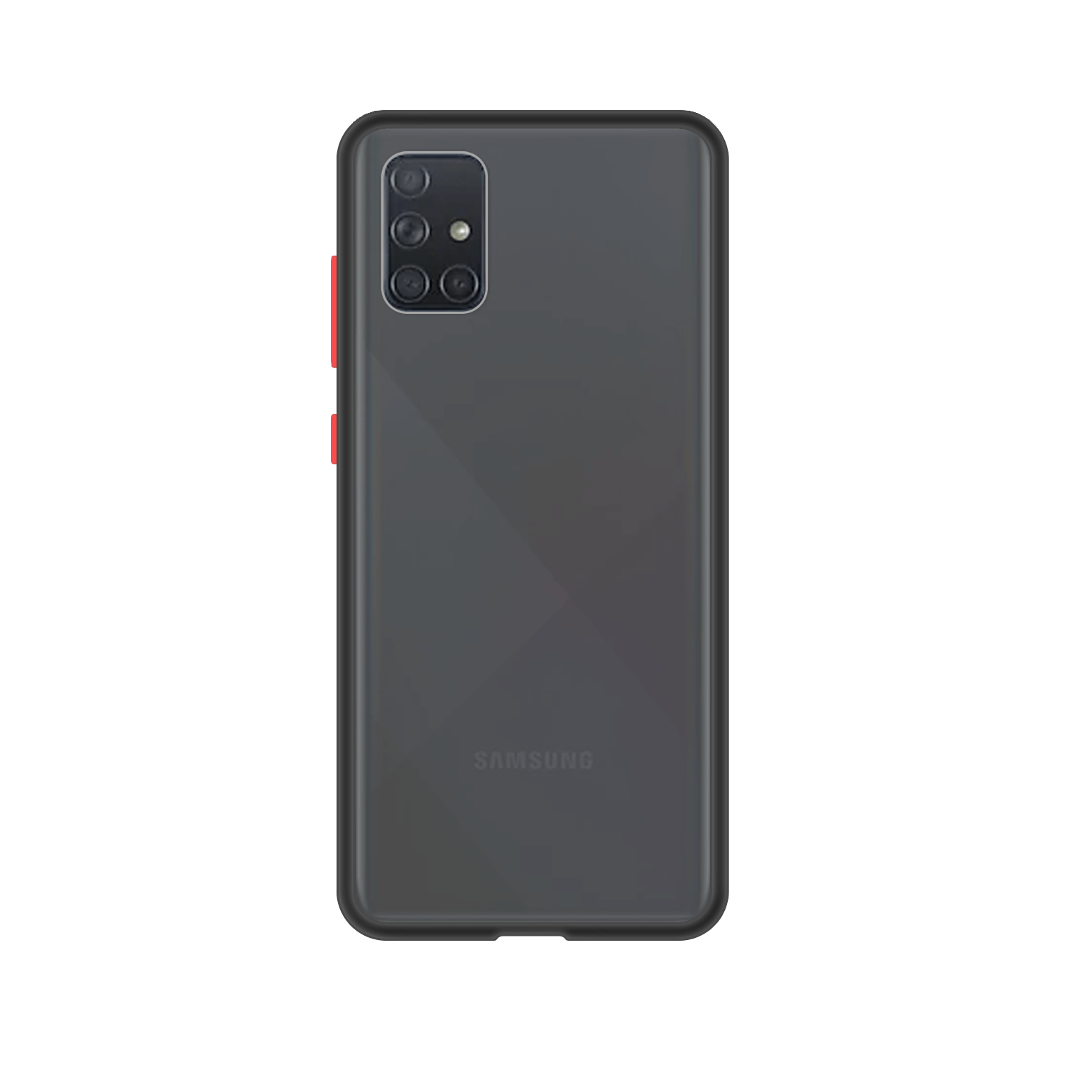 Samsung Galaxy A51 Back Cover - Zwart/Transparant