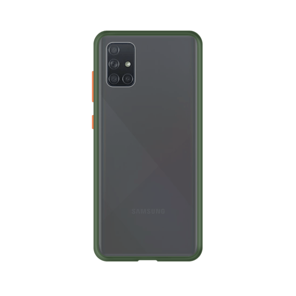 Samsung Galaxy A71 case - Groen/Transparant