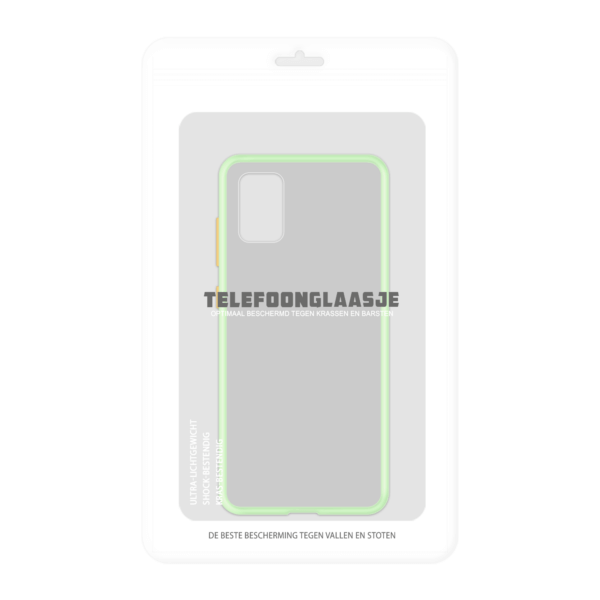 Samsung Galaxy A71 case - Lichtgroen/Transparant - In Verpakking