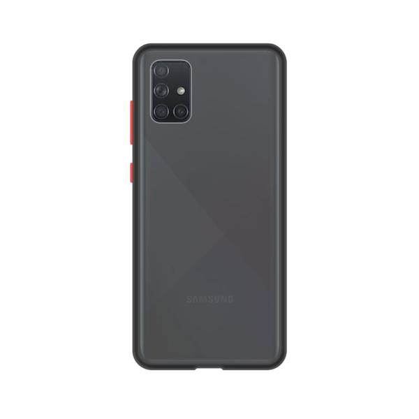 Samsung Galaxy A71 case - Zwart/Transparant