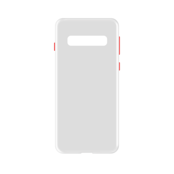 Samsung Galaxy S10 Plus case - Wit/Transparant - Enkel