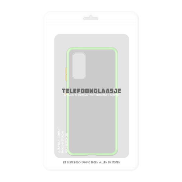 Samsung Galaxy S20 FE case - Lichtgroen/Transparant - In Verpakking