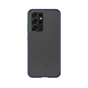 Samsung Galaxy S21 Ultra case - Blauw/Transparant