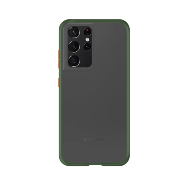 Samsung Galaxy S21 Ultra case - Groen/Transparant