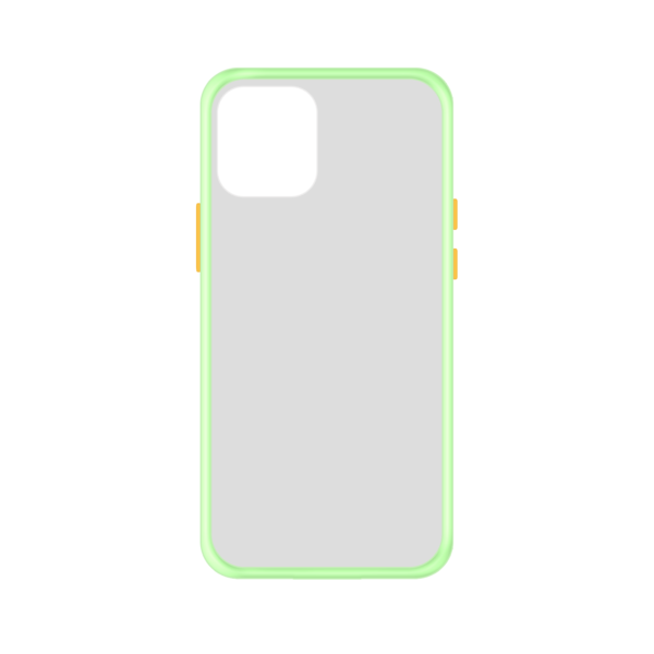 iPhone 11 Pro Max case - Lichtgroen/Transparant - Buitenkant