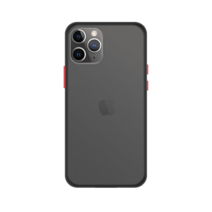 iPhone 11 Pro Max case - Zwart/Transparant - Buitenkant