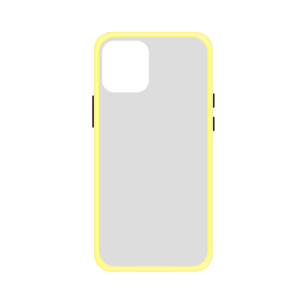 iPhone 12 Mini case - Geel/Transparant