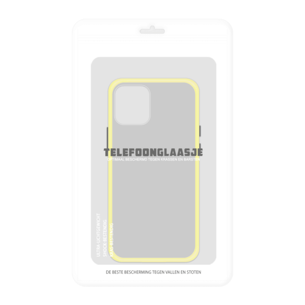 iPhone 12 Mini case - Geel/Transparant - In Verpakking
