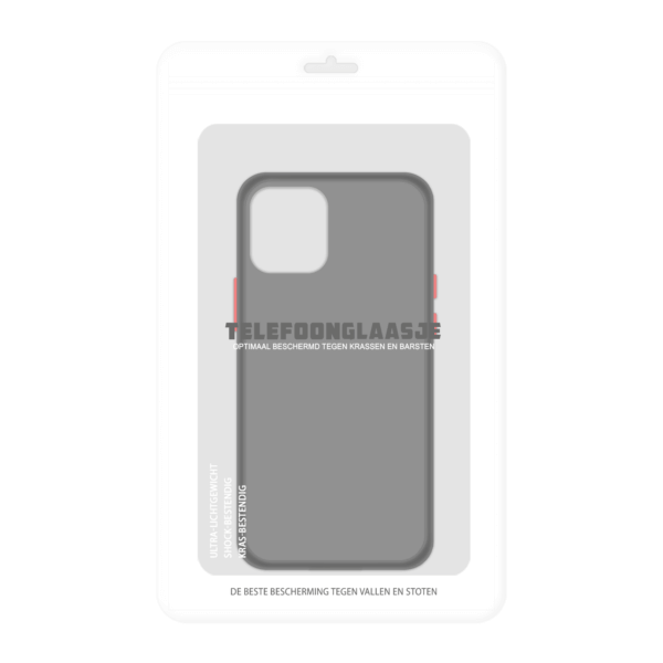 iPhone 12 Mini case - Zwart/Transparant in Verpakking