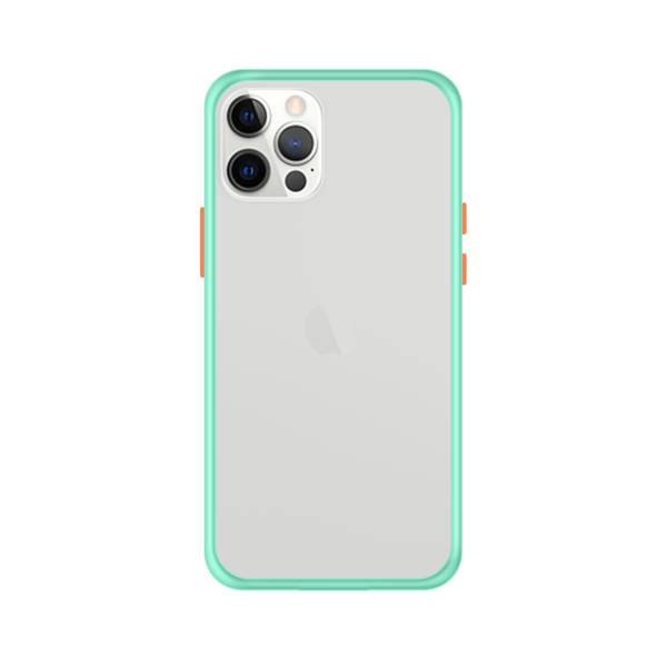 iPhone 12 Pro Max case - Lichtblauw/Transparant