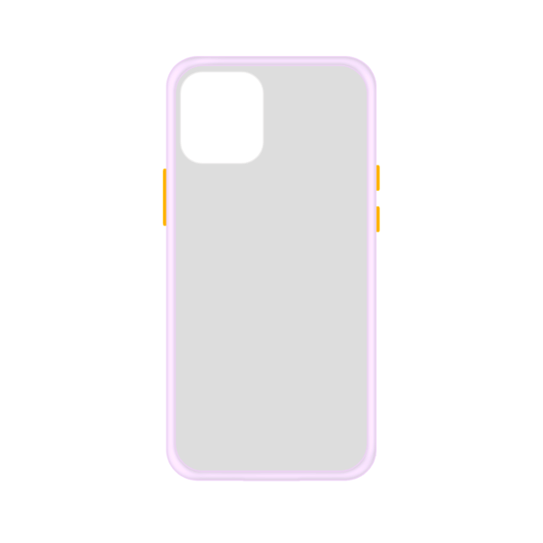 iPhone 12 Pro Max case - Paars/Transparant