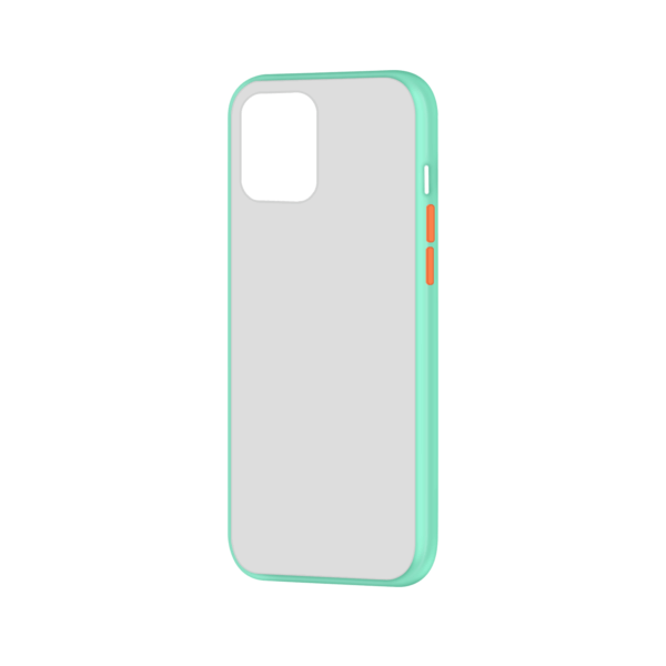 iPhone 12 hoesje Lichtblauw/Trans - Zijaanzicht