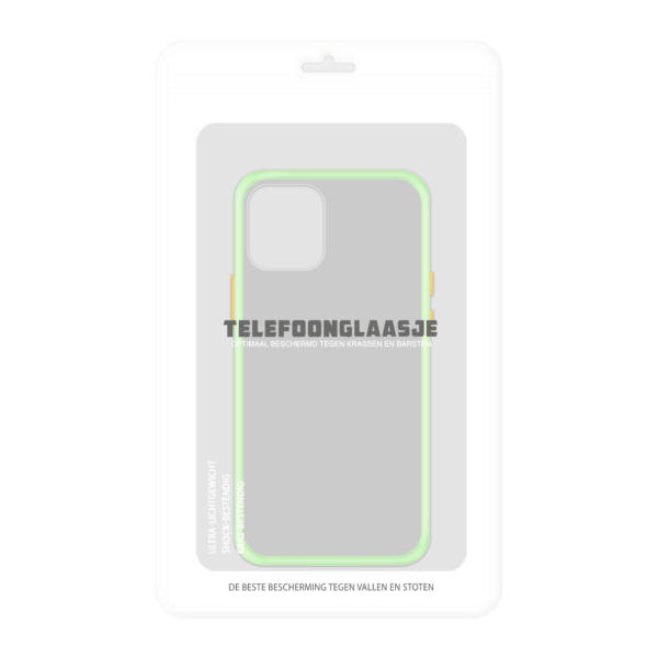 iPhone 12 case - Lichtgroen/Transparant - In Verpakking