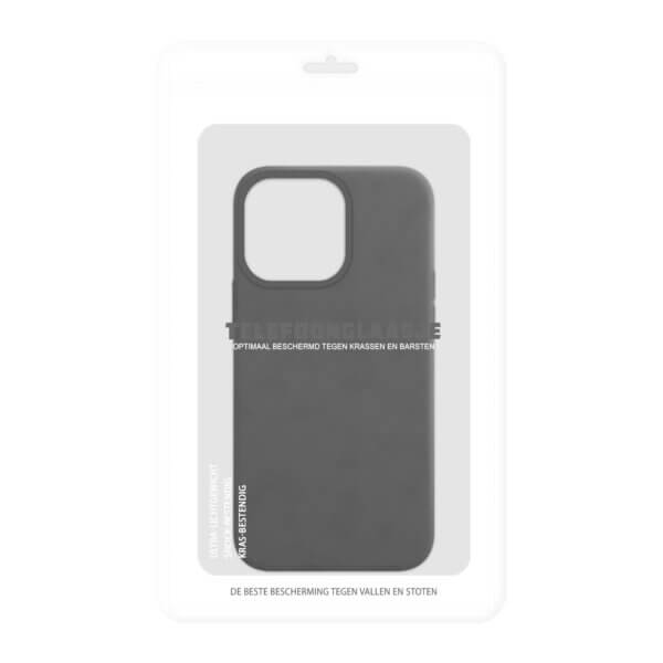 iPhone 13 Pro Max Siliconen Case - Zwart