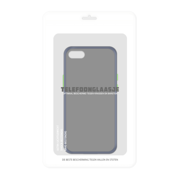 iPhone SE 2020 case - Blauw/Transparant in Verpakking