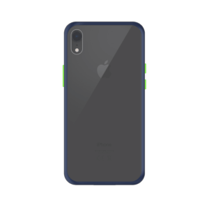 iPhone XR case - Blauw/Transparant