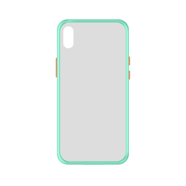 iPhone XR case - Lichtblauw/Transparant