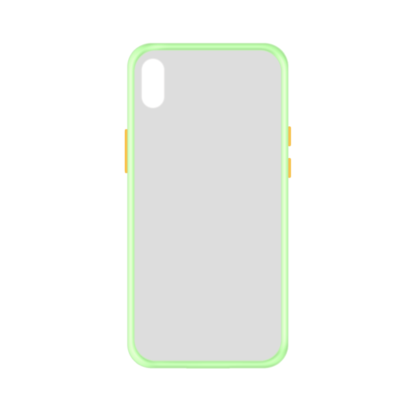 iPhone XR case - Lichtgroen/Transparant