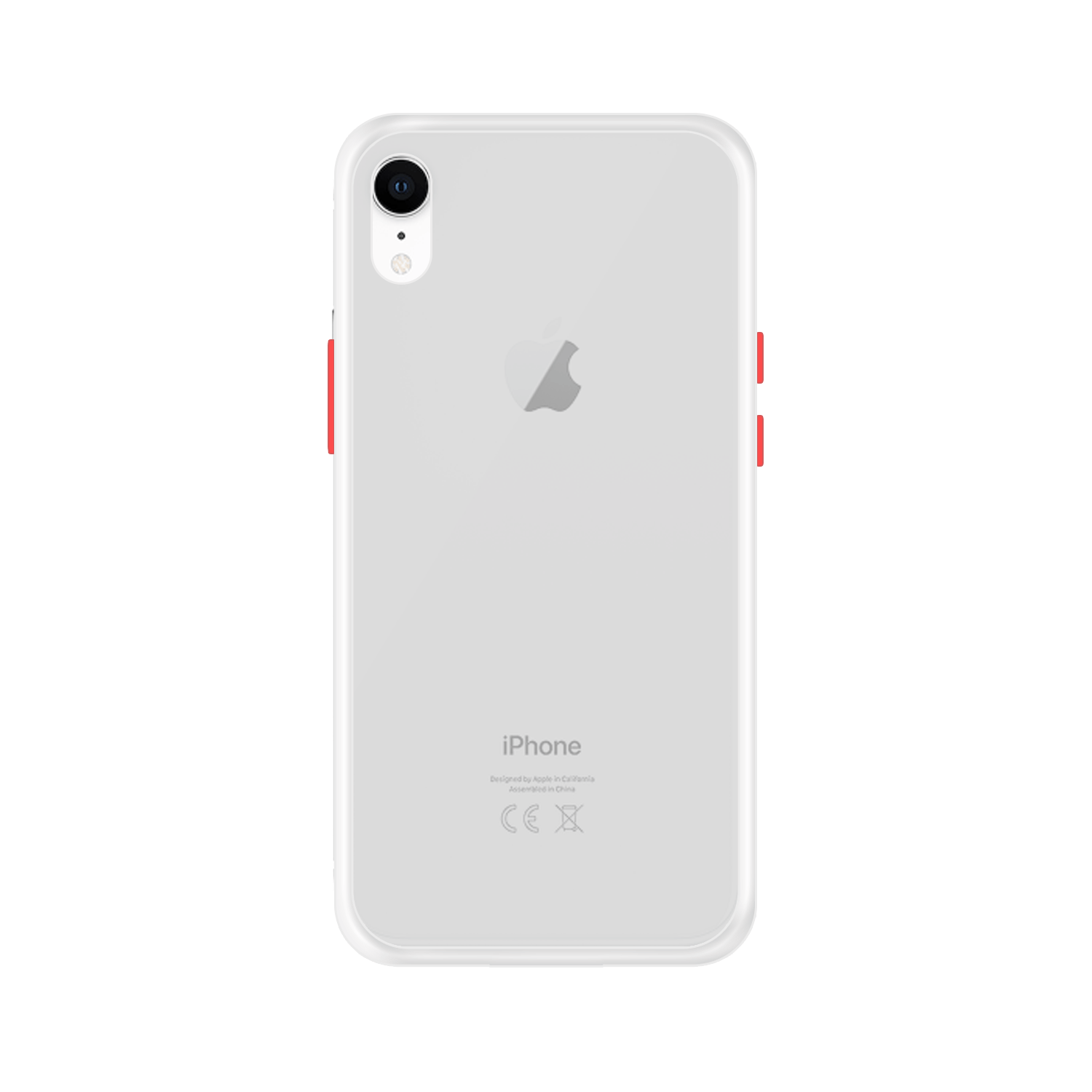 iPhone XR Back Cover - Wit/Transparant