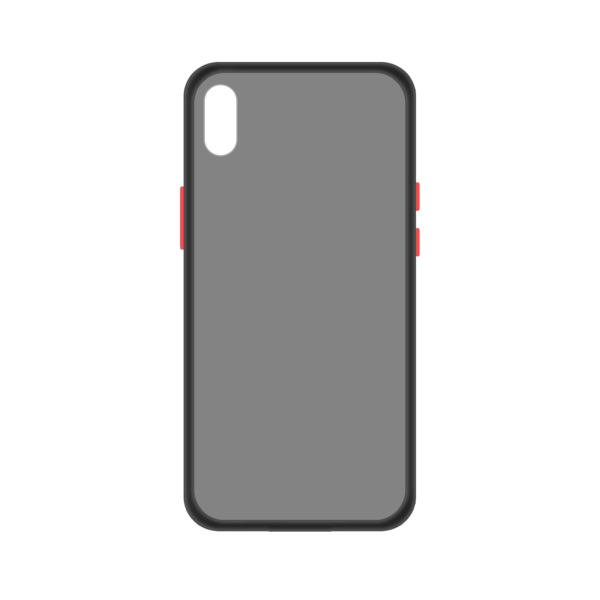 iPhone XR case - Zwart/Transparant