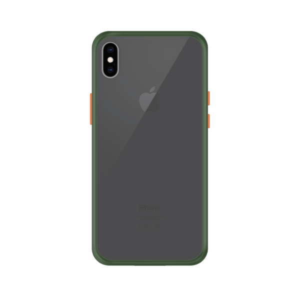 iPhone XS Max case - Groen/Transparant