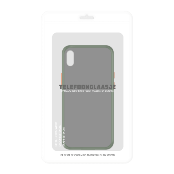 iPhone XS Max case - Groen/Transparant in Verpakking