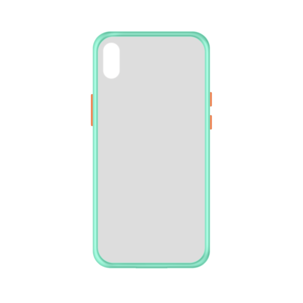 iPhone XS Max case - Lichtblauw/Transparant
