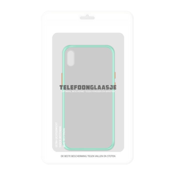 iPhone XS Max case - Lichtblauw/Transparant in Verpakking